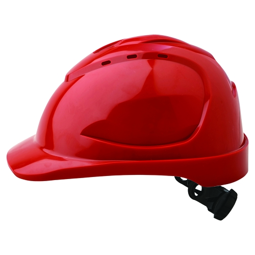 PRO HARD HAT VENTED RATCHET HARNESS - V9 RED